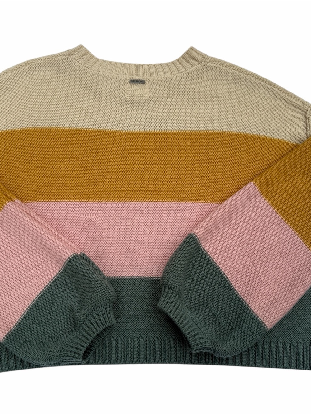 Billabong the salty blonde. Cowell neck, oversized, thick stripe sweater